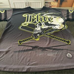 EliteStyle Womens Short Sleeve Graphic Tee - Black with Neon Yellow Accents 438